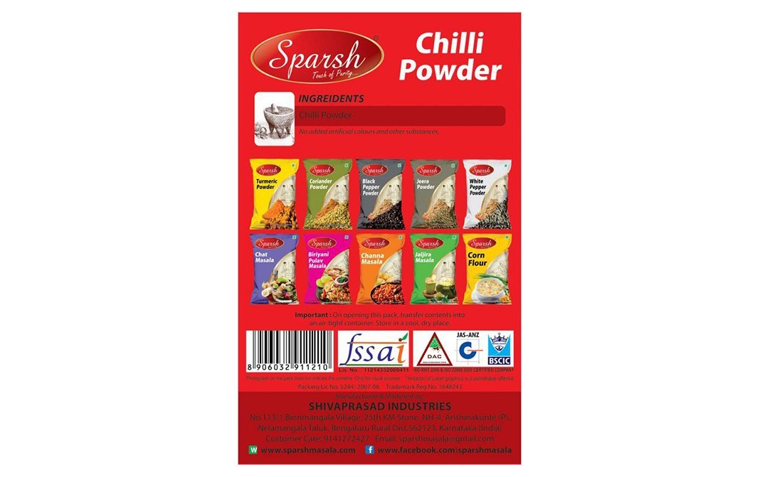 Sparsh Chilli Powder    Box  100 grams